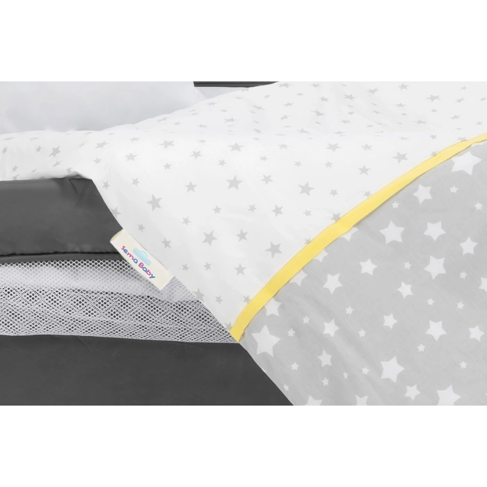 Sema Baby 6 Parça Lüks Park Yatak Bebek Uyku Seti - Yıldızlı Geceler