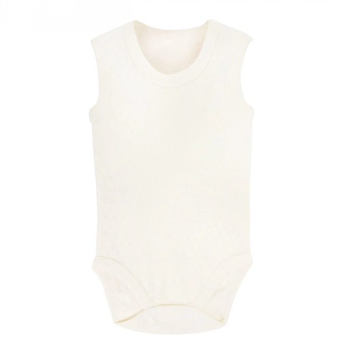 Sema Baby Jakarlı Askılı Badi (Body) - Beyaz 6-9 Ay