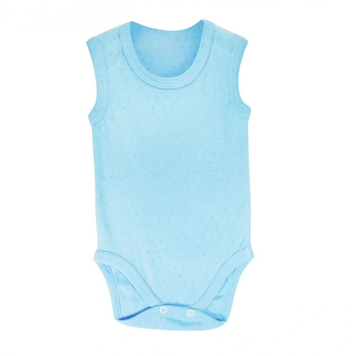 Sema Baby Jakarlı Askılı Badi (Body) - Mavi 12-18 Ay