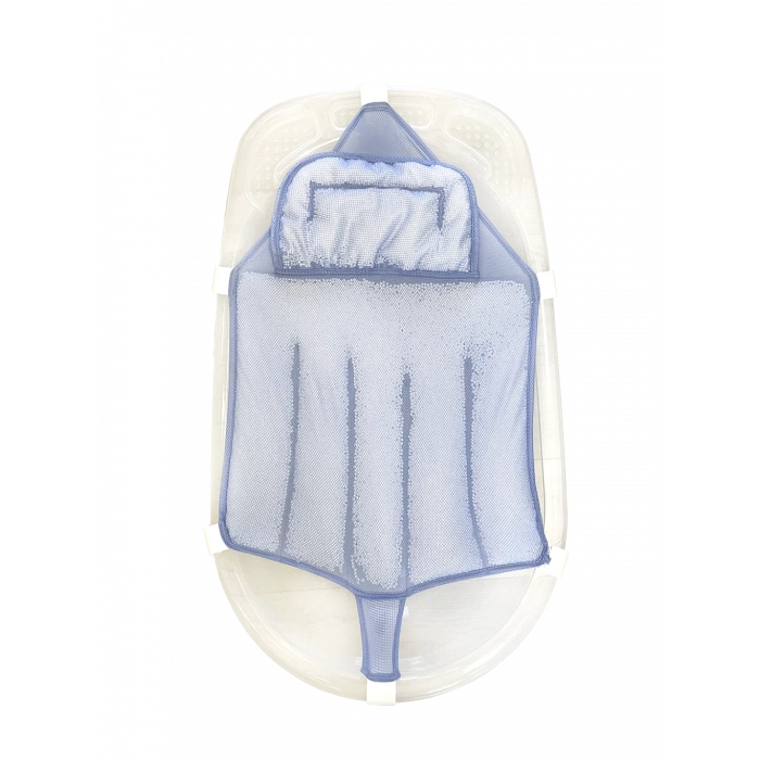 Sema Baby Köpüklü Kafa Destekli Bebek Banyo Filesi - Mavi
