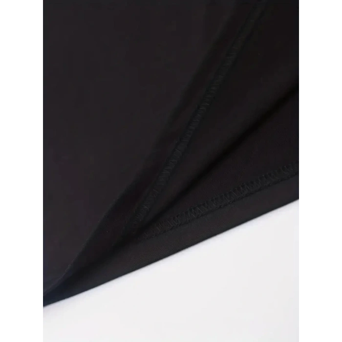 Sporda Günlük Hayata Giyilebilir GYM Baskılı Oversize Bisiklet Yaka Erkek T-shirt - Siyah