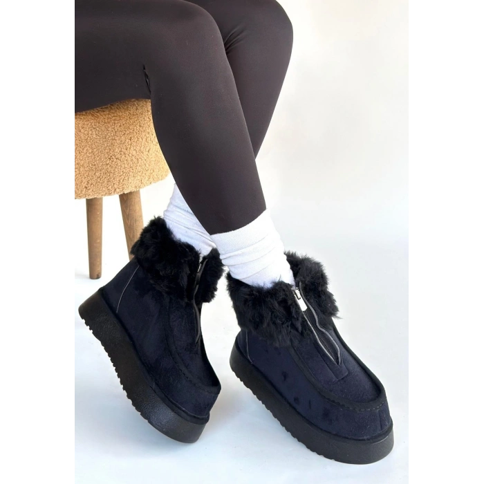 Zinya Siyah Süet Bot