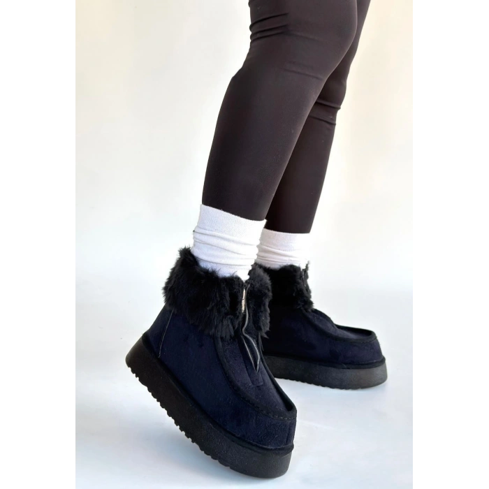 Zinya Siyah Süet Bot