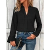 Kadın Uzun Kollu Hakim Yaka Bluz