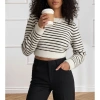 Kadın Uzun Kollu Balıkçı Yaka Crop Triko Bluz