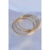 Erb 316L Çelik Gold Renk 3'lü Ajda Model Kadın 60 Mm Bilezik