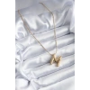 Erb 316L Çelik Gold Renk Bubble "M" Harf Model Kadın Kolye
