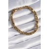 Erb 316L Çelik Gold Renk Kral Zincir Model Erkek Bileklik