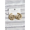 Erb 316L Çelik Gold Renk Sarmal Modelli Kadın Küpe
