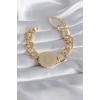 Erb 316L Çelik Gold Renk Tam Altın Model Samanyolu Kadın Bileklik