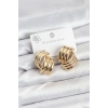 Erb 316L Çelik Gold Renk Vintage Kadın Küpe