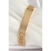 Erb 316L Çelik Gold Renk Zincir Künye Model Erkek Bileklik