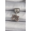 Erb 316L Çelik Gümüş Renk Sallantı New York Yazı Model Nomination Charm