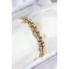 Erb 316L Çelik Halat Zincir Model Gold Renk Kadın Bileklik