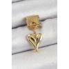 Erb 316L Çelik Sallantılı Kalp Model Gold Renk Nomination Charm