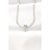 Erb 316L Çelik T Harfli Silver Renk İtalyan Zincirli Kolye