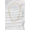 Erb CM 14K Gold Renk Ezme Burgu Zincir Model 60 Cm Kadın Kolye