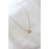 Erb Gold Renk Minimal Kalp Figür Kadın Kolye