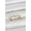 Erb Gold Renk Pirinç Yıldız Model Kadın Yüzük