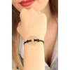 Erb LUCKY (Şanslı) Siyah Deri İpli Unisex Mood Bileklik