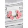 Erb Pembe Mineli Lotus Model Pirinç Kadın Küpe