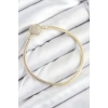 Erb Pirinç Charm Zirkon Taşlı Kalp Model Gold Renk Kadın Bileklik