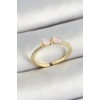 Erb Pirinç Fiyonk Figürlü Zirkon Taşlı Gold Renk Ayarlanabilir Kadın Yüzük
