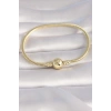 Erb Pirinç Gold Renk İşleme Detay Charm Model Kadın Bileklik