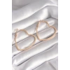 Erb Pirinç Gold Renk Kalp Model Kadın Küpe