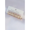 Erb Pirinç Gold Renk Oval Küpe Seti