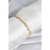 Erb Pirinç Gold Renk VIP Seri Sıralı Yonca Model Zirkon Taşlı Kadın Bileklik