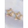Erb Pirinç Gold Renk Yıldız Küpe