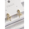 Erb Pirinç Gold Renk Zirkon Taşlı Yılan Model Kadın Küpe