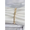 Erb Pirinç Zirkon Taşlı Gold Renk Kadın Bileklik