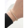 Erb Pirinç Zirkon Taşlı Gold Renk Su Yolu Bileklik