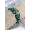 Erb Yeşil Renk Deri İpli Erkek Bileklik