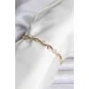 Erb Zikzak Model Pirinç Gold Renk Bileklik