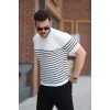 Erkek çizgi Desenli Bisiklet Yaka Kısa Kollu T-sihrt