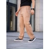 Erkek Keten Cepli Çıma Dikişli Jogger Buggy Pantalon Rahat Kalıp - Kahverengi