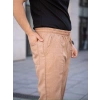 Erkek Keten Cepli Çıma Dikişli Jogger Buggy Pantalon Rahat Kalıp - Kahverengi