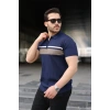 Erkek Örgü Desenli Renkli Kısa Kollu Triko Tişört