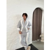Erkek Premium Parçalı Eşofman Takım - Dik Yaka Fermuarlı Sweatshirt, - Gri