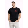 Erkek TÜRKİYE Ay Yıldız Baskılı Taraftar Forma T-Shirt - Siyah