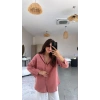 Kadın Tek Cepli Over Size Ketem Gömlek