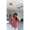 Kadın Tek Cepli Over Size Ketem Gömlek