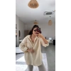 Kadın Tek Cepli Over Size Ketem Gömlek