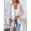 Kadın Uzun Kollu Yakalı önü Açık Dantelli Ceket