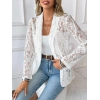 Kadın Uzun Kollu Yakalı önü Açık Dantelli Ceket