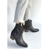 Matin Siyah Cilt Topuklu Bot