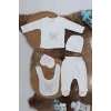 Sema Baby 5 Parça Hastane Çıkışı Zıbın Seti 0-3 Ay - Pink Butterfly